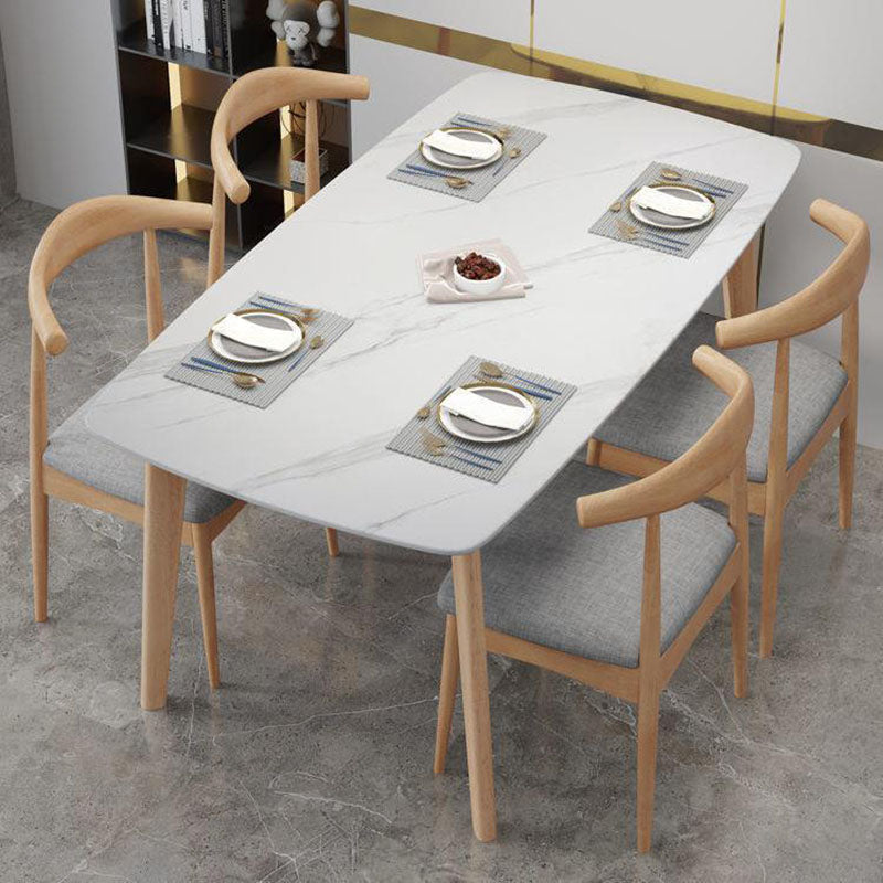 Table à manger moderne du milieu du siècle du milieu du siècle avec 4 pattes en bois sans chaise