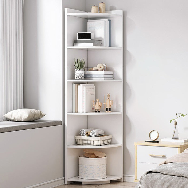 Contemporary Triangle Accent Chest with Shelves Wooden Scratch Resistant Chest White Clearhalo 'Cabinets & Chests' 'cabinets_chests' 'furn' 'furn_cabinets_chests' 'Furniture' 'Living Room Furniture' 5682304