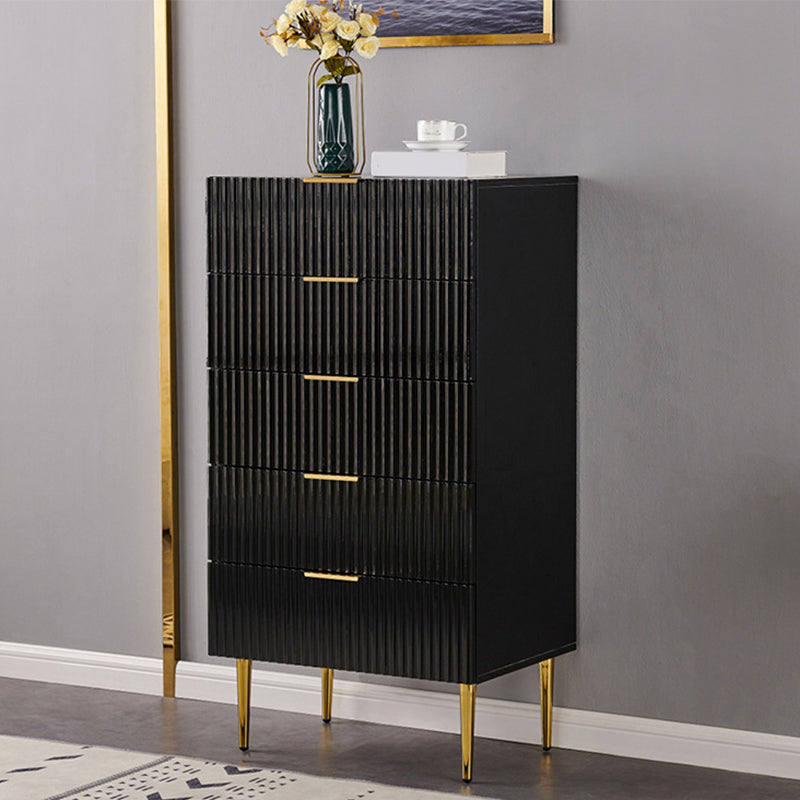 Modern 15.74" Wide Accent Chest Solid Wood Soft Close Drawers Chest Black 5 Clearhalo 'Cabinets & Chests' 'cabinets_chests' 'furn' 'furn_cabinets_chests' 'Furniture' 'Living Room Furniture' 5682501