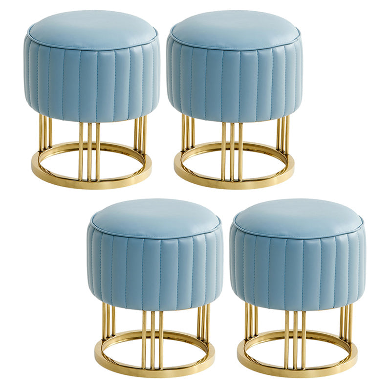 14 "breites künstliches Lederpolstere Osmanische glamourige Runde Formpouf