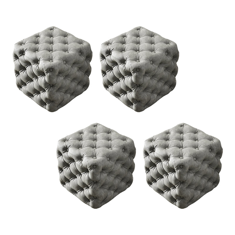 Forma quadrata contemporanea ottomana trapuntata e cubo resistente alla lacrime