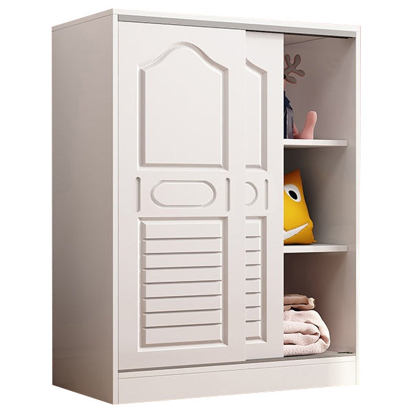 Modern Style Wardrobe Wood 2-Door Wardrobe Closet for Bedroom