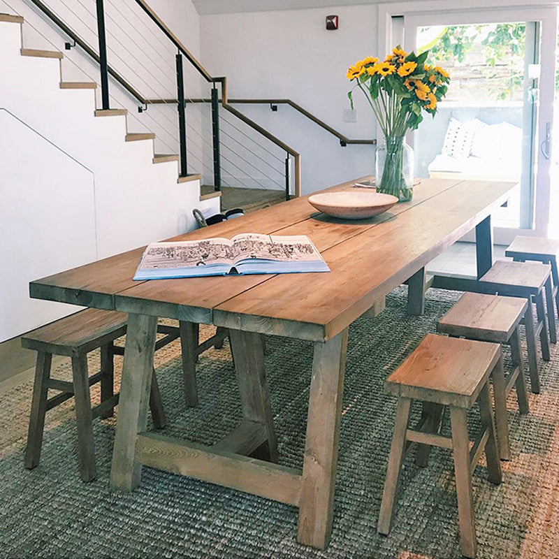 Contemporary Dining Table Rectangle Solid Wood Dinner Table without Chair 70.9"L x 31.5"W x 29.5"H Without Chairs Clearhalo 'Dining Tables & Seating' 'Dining Tables' 'dining_table' 'furn' 'furn_dining_table' 'Furniture' 'Kitchen & Dining Furniture' 5687469