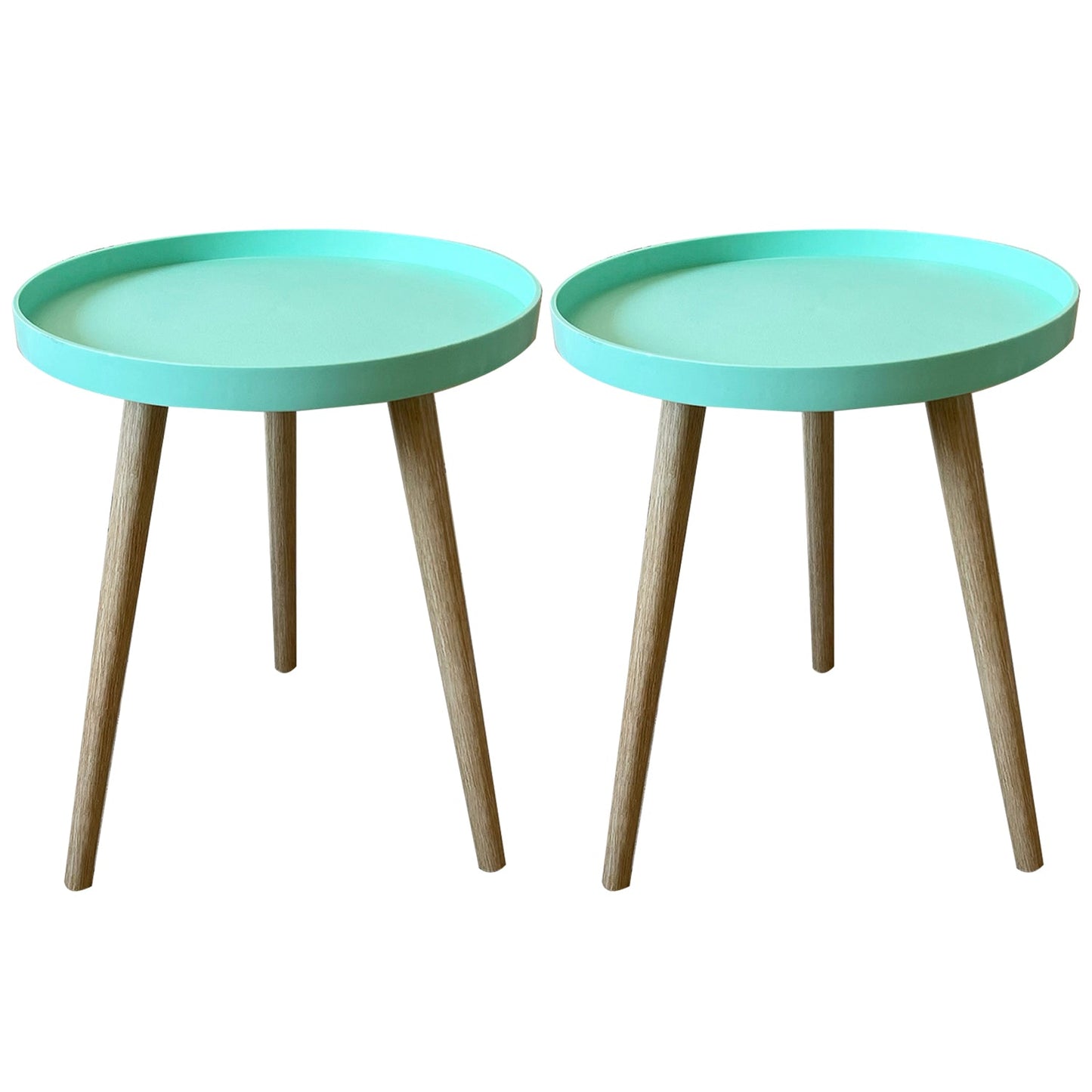 11.75インチ幅のスカンジナビアソファサイドアクセントテーブルトライピンラウンドサイドエンドテーブル