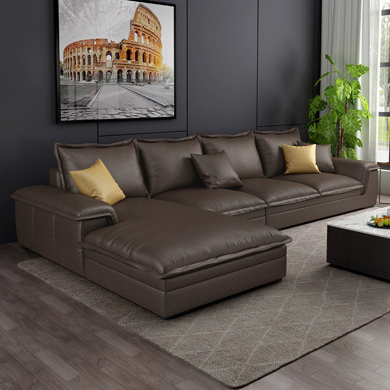 Contemporaneo 4 cuscini posteriori in sezione con braccia top a cuscino per 4 persone