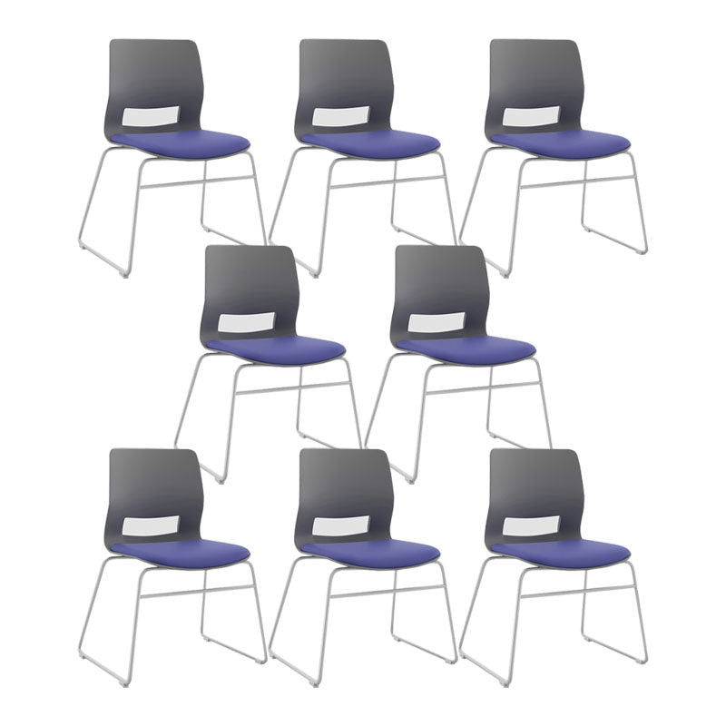 Hedendaagse armloze bureaustoel Chrome frame taak/bureaustoelstoel