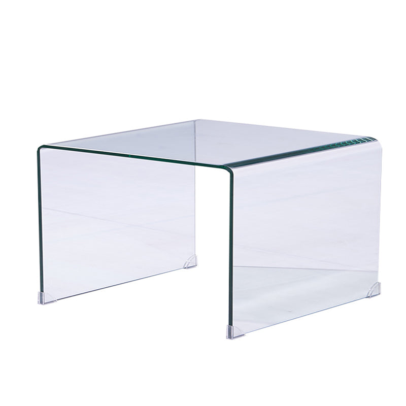 Mesa final negra/transparente de la mesita de noche, mesa de mesita de noche de vidrio