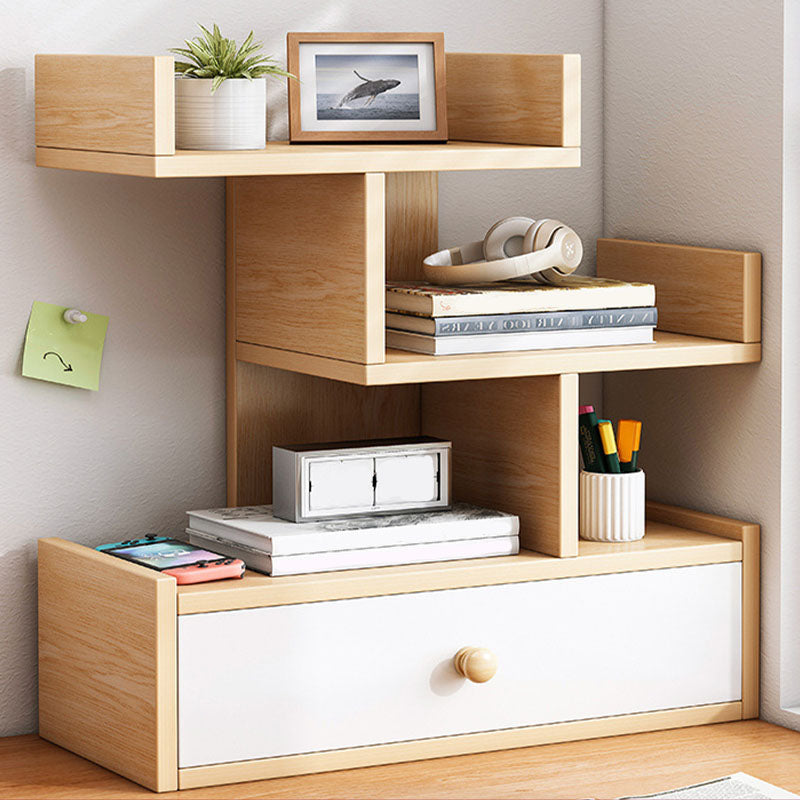 Geometry Artificial Wood Bookshelf Modern Open Storage Bookcase