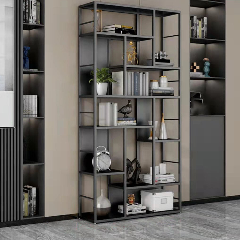 Modernes Metall -Bücherregal Open Regal Bücherregal für Wohnzimmer 79 "H x 12" W.