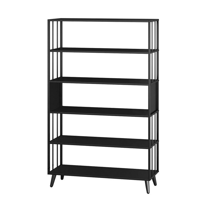 12 "W Black Iron Frame Bookshelf Modern Open Storage Bookcase per Home Office