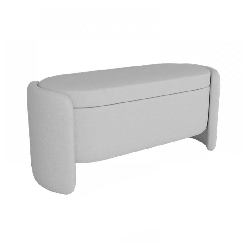 Modern Cushioned Bench Faux Leather Foam Bench for Home Office Gloss White Clearhalo 'Benches' 'Chairs & Seating' 'furn' 'furn_benches' 'Furniture' 'Living Room Furniture' 5694795