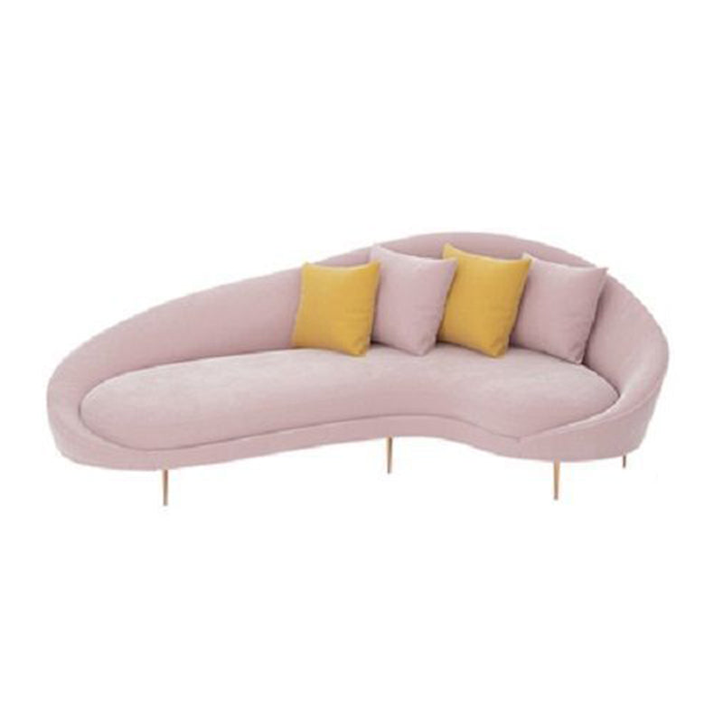 Sofá curva de brazo inclinado, lana contemporánea 38.19 "W SOFA para apartamento