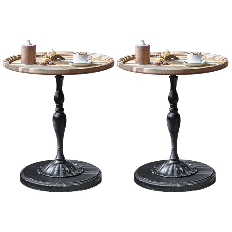 Design a base di piedistallo circolare realizzato con tavola di stile country francese in legno massiccio