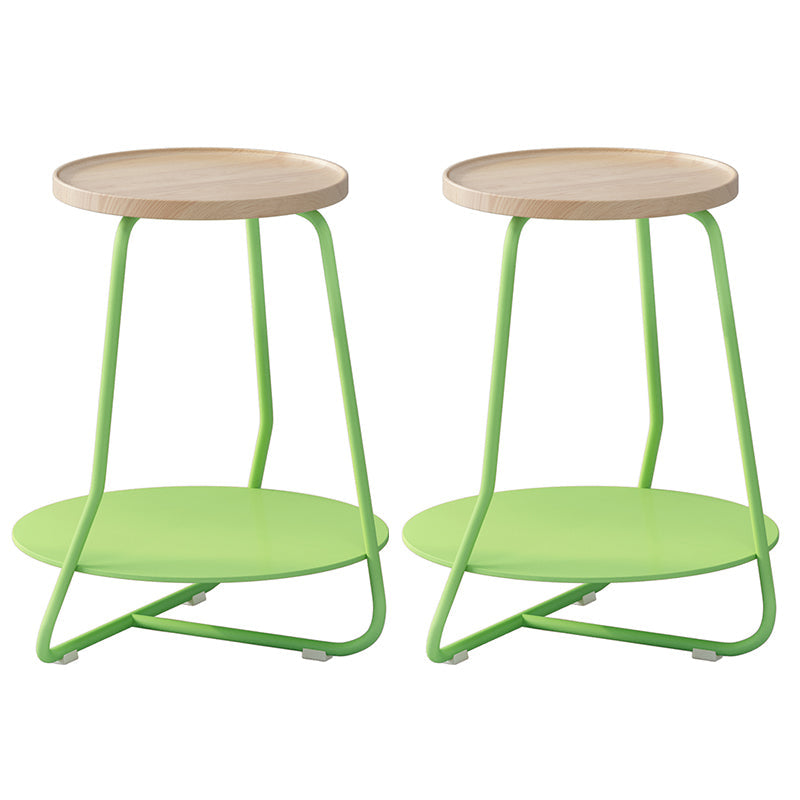 Tableau latérale en bois rond en bois scandinave 19.6 pouces