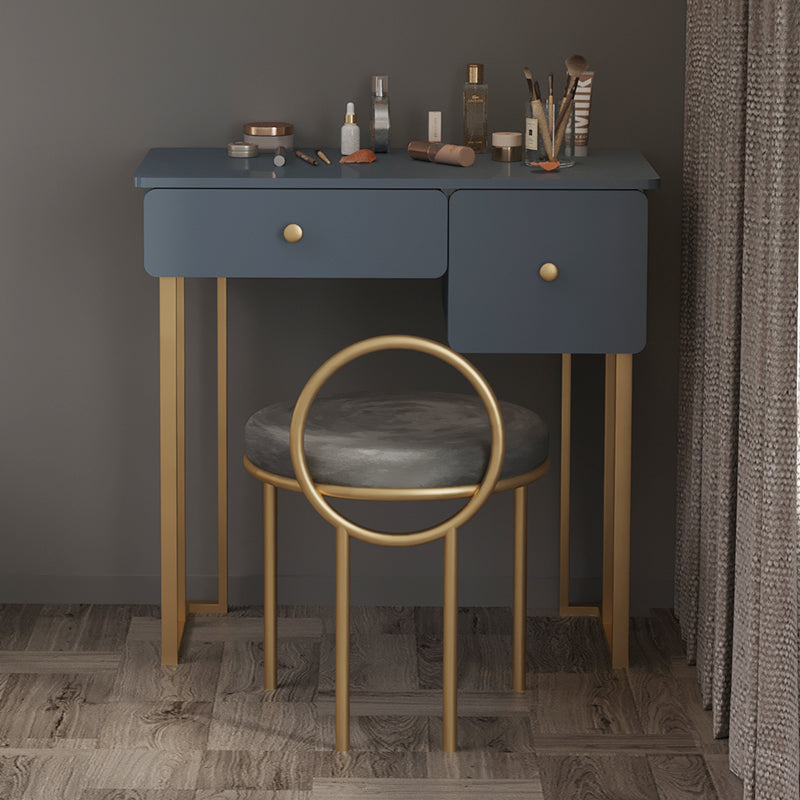 モダンなバニティメイクアップテーブルセットダブルドロワードレッシングテーブル