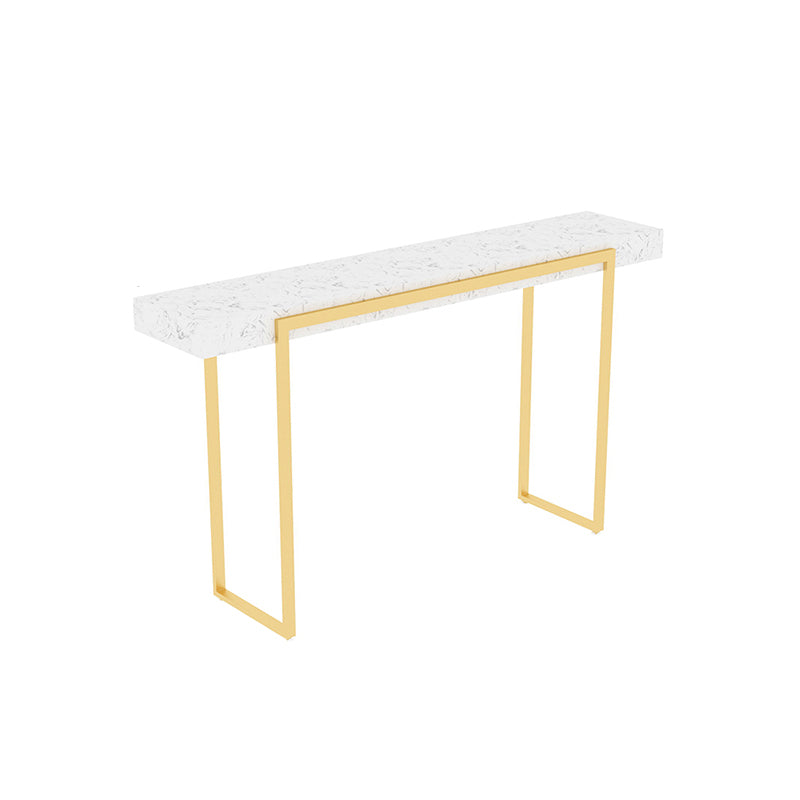 Console di console rettangolo in marmo glam