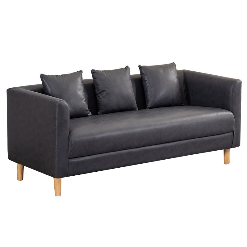 Faux Leder 3-Sitzer-Sofa Smoking Armfärbung 23,62 "breit