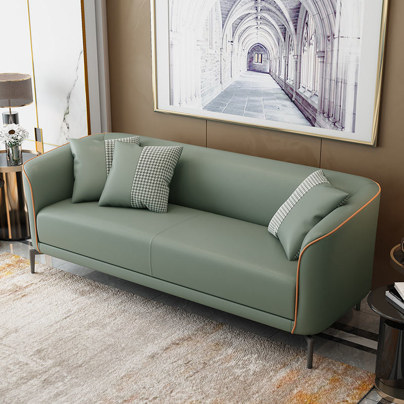 Canapé en cuir fausse smoking sofa résistant à la coloration 25,59 "h pour l'appartement