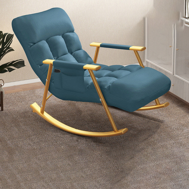 Upholstered Rocking Chair Living Room Rocker Chair with Padded Seat