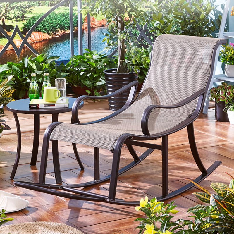 Taupe Contemporary Rocker Chair che reclina il mandrino a dondolo sedia accento per portico