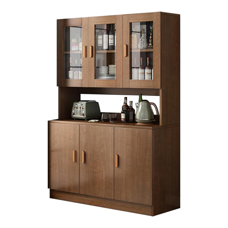 Server a buffet da 71,6 "moderni in legno ingegnerizzato con porte di vetro