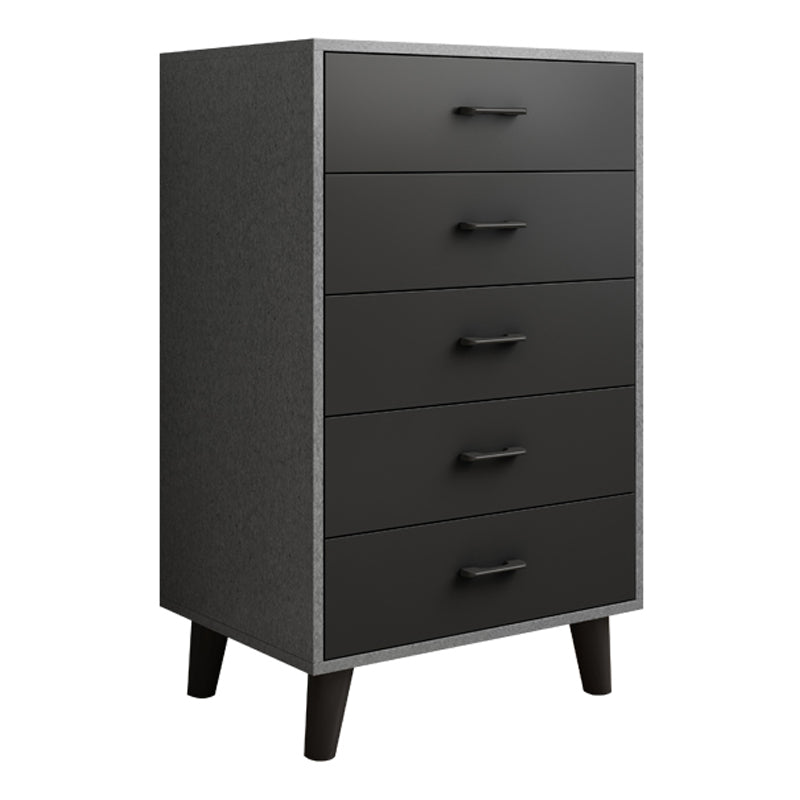 Gray Buffet Table Wood Multi Drawer Modern Style Buffet Table for Living Room 22"L x 16"W x 35"H Dark Gray Clearhalo 'buffet_sideboard' 'Buffets & Sideboards' 'furn' 'furn_buffet_sideboard' 'Furniture' 'Kitchen & Dining Furniture' 5710726