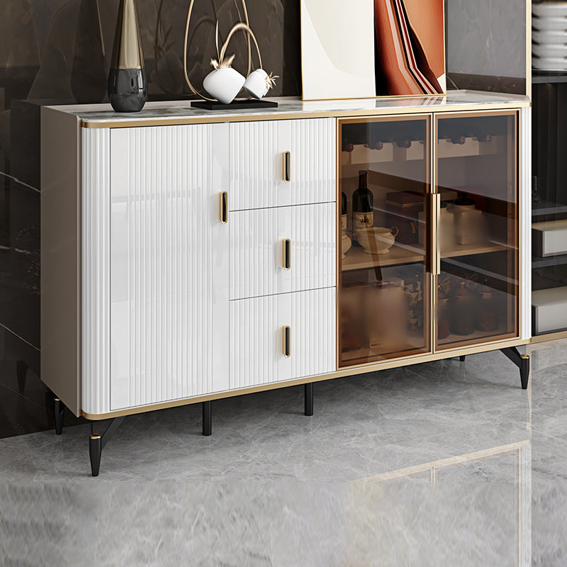 Armadio da pranzo per porte in vetro di altezza da 38 pollici per cucina