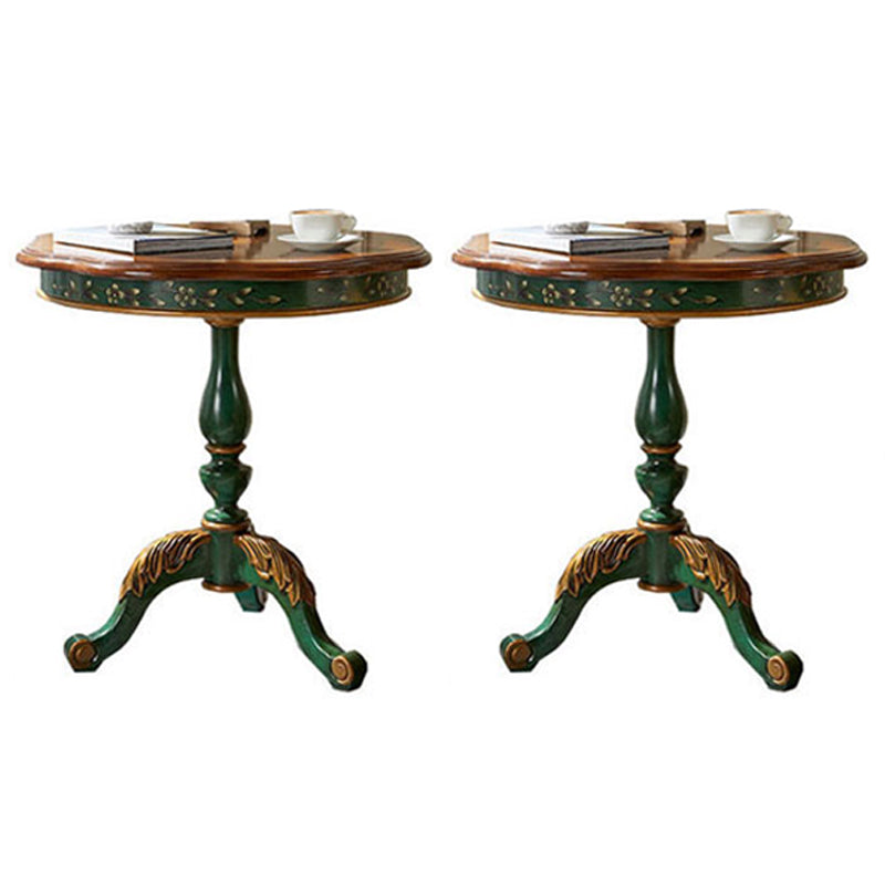 Mesa de madera maciza redonda de estilo tradicional con 3 patas Mesa base