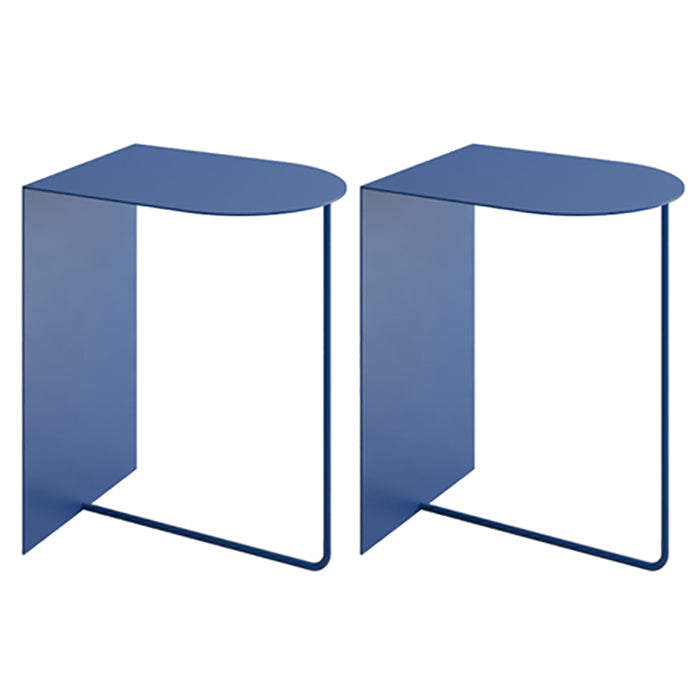 Mesa de metal rectangular con diseño de base de base abstracta de mesa de estilo moderno de mediano siglo