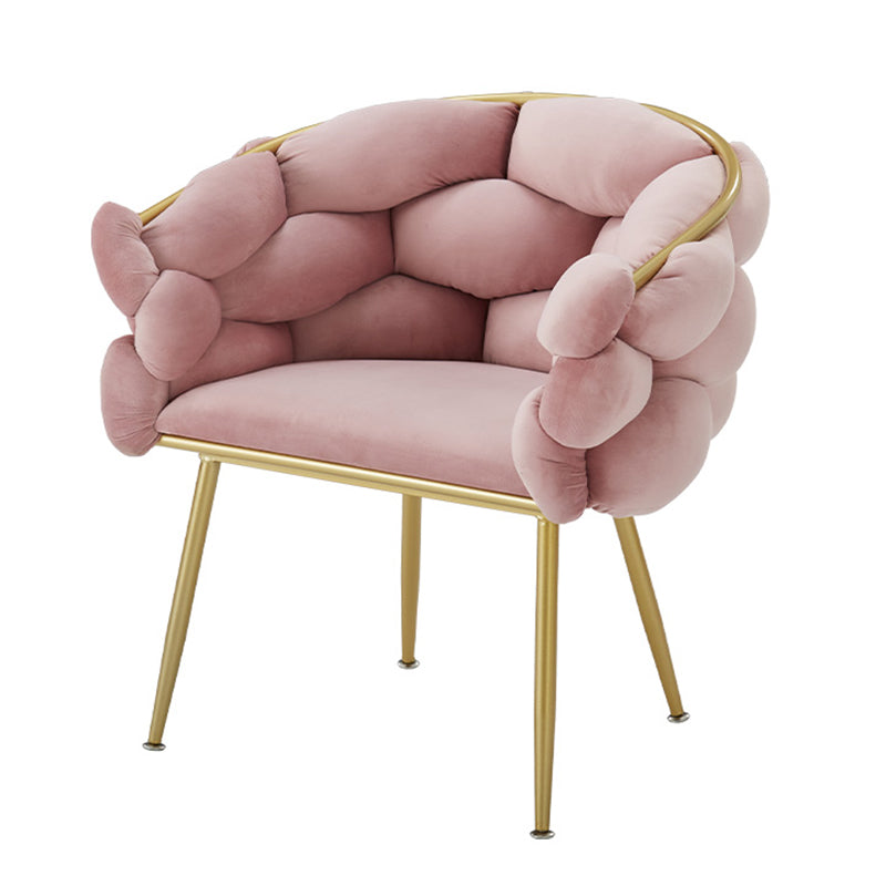 Scandinavian Luxury Upholstered Armless Dining Chairs Solid Back Chair