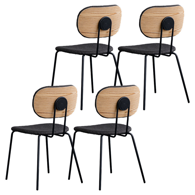 Industriële open achterkant eetkamerstoel stoffen eetstoelen voor thuis