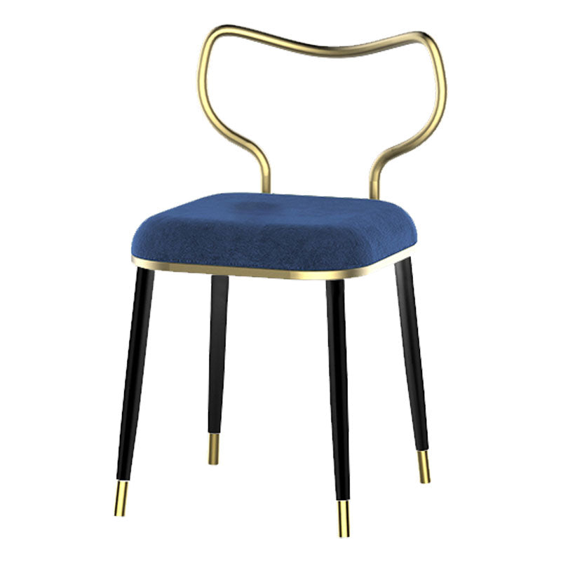 Sedie da pranzo senza braccia glam a bracciale a bracciale sedia da pranzo aperta per uso domestico