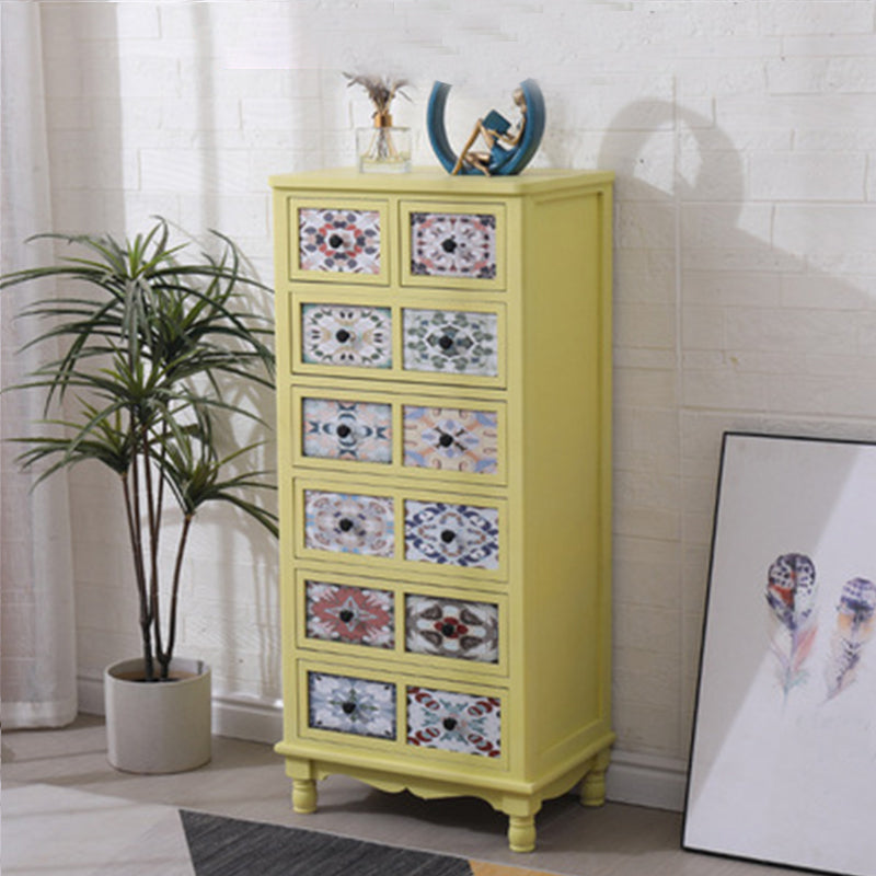 13.5" W Traditional Wooden Lingerie Chest Vertical Storage Chest with Drawers