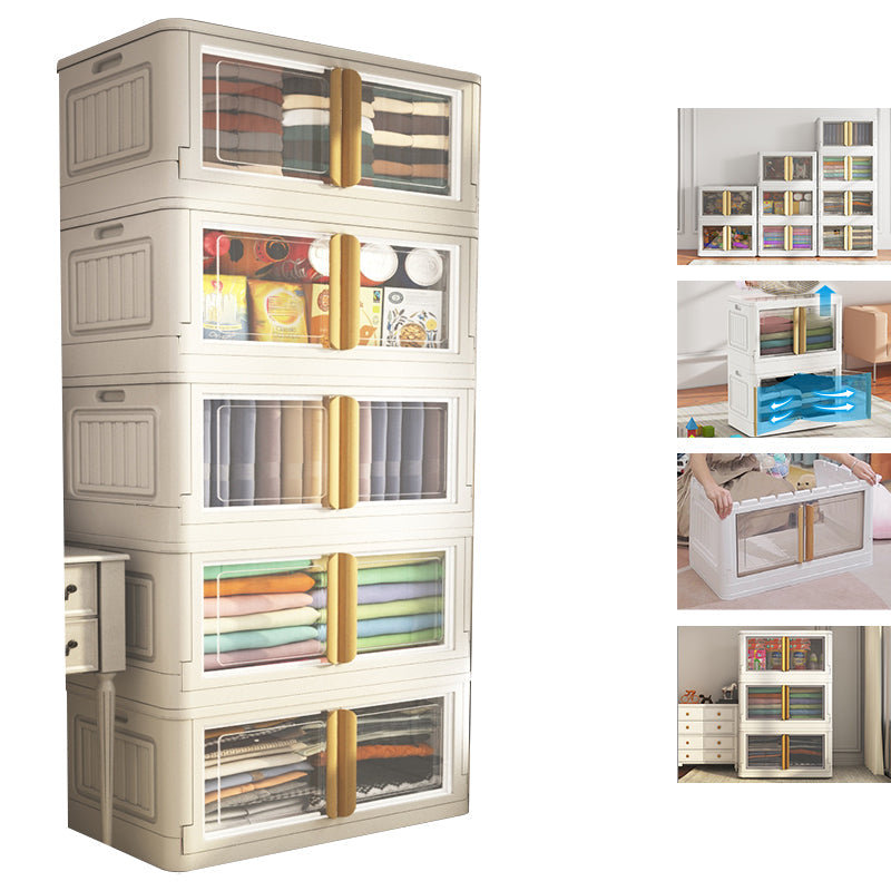 Eigentijdse plastic opbergkast scharnierende kast voor slaapkamer