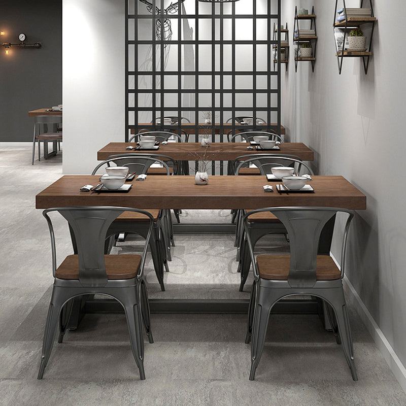 Set di tavoli da pranzo moderna rettangolo 1/2/5 PC tavolo da pranzo in legno massiccio