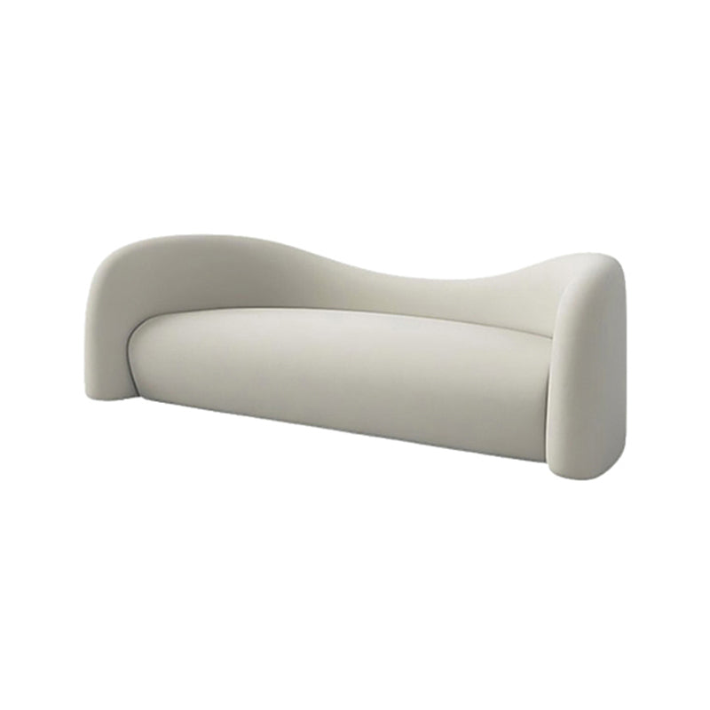 Eigentijdse gebogen bank hellende armbank met strakke rug voor woonkamer