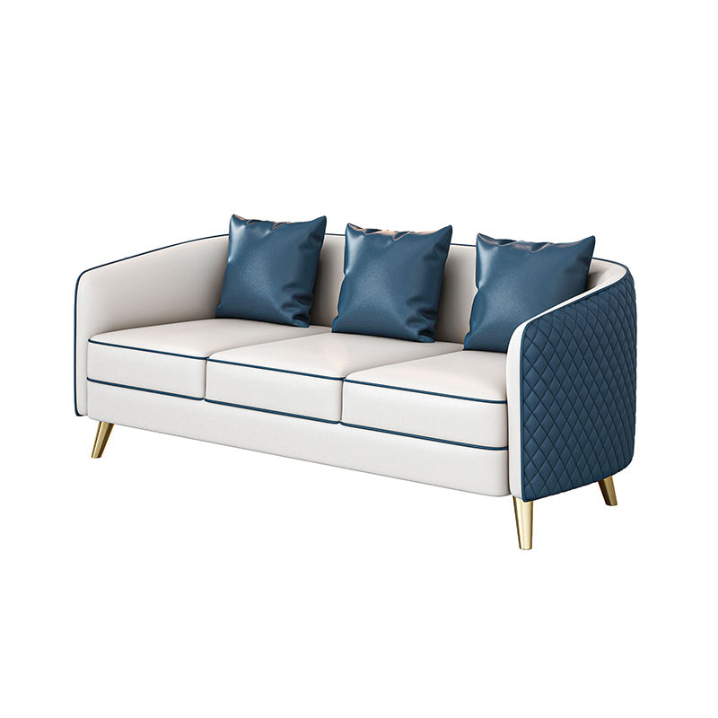 25.59 "de ancho sofá de cuero sintético con estándar contemporáneo Sofá de brazo inclinado