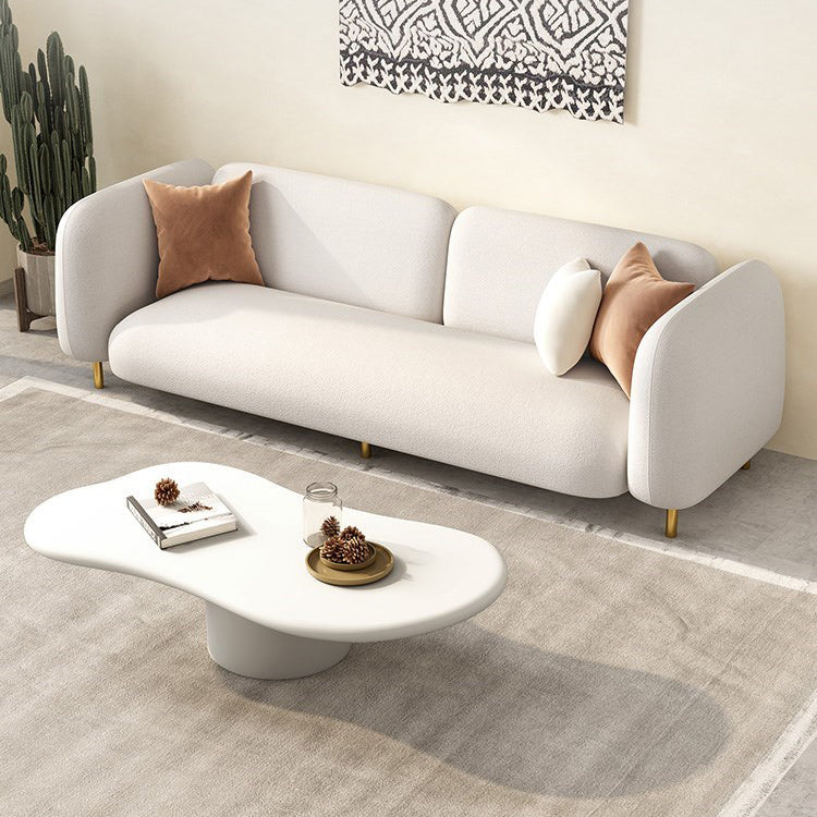 Divano in vetro in pelle in finto stile moderno smoking soggiorno divano soggiorno con zampe di ottone