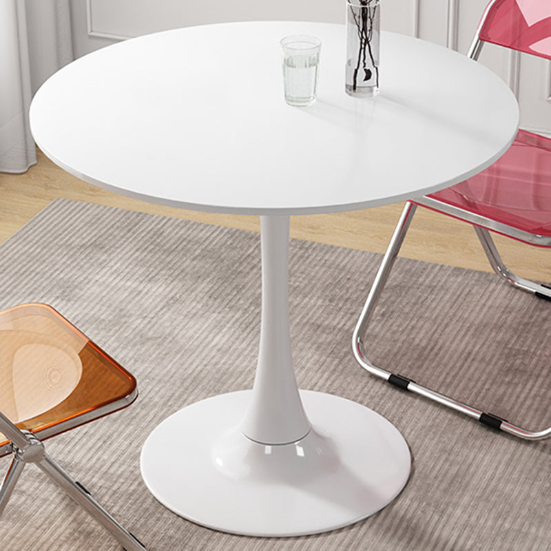 Scandinavian Pedestal Coffee Table Round Wooden Coffee Cocktail Table for Living Room