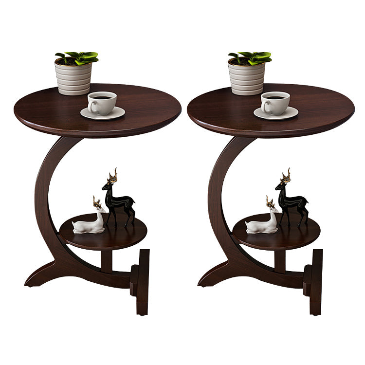 23,6 "tavolo da divano rotondo in legno in legno in legno in stile 23.6"