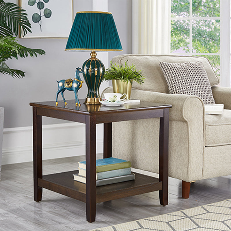 21,65 "/23,62" tavolino in legno alto tavolo quadrati con scaffale con scaffale