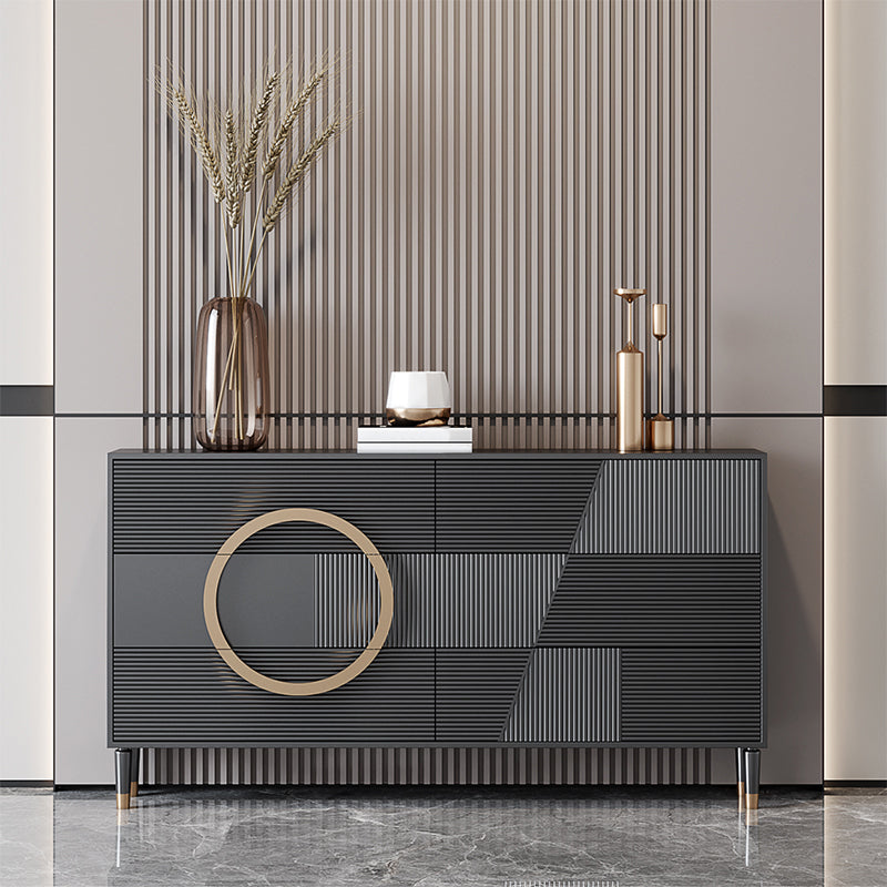 Buffet de buffet buffet de madera sólida de abedul negro con cajones