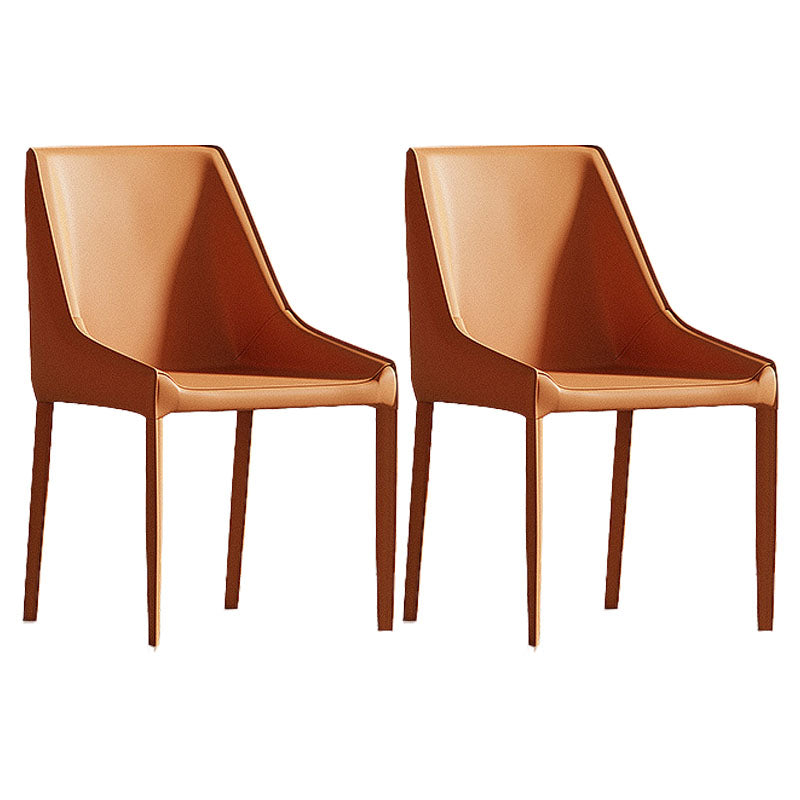 Sedia da pranzo in metallo in stile moderno sedia da pranzo in pelle per uso domestico