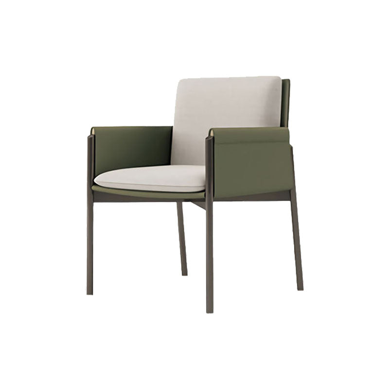 Sedia da pranzo in rivestimento imbottito sedia da pranzo in stile sedia a braccio posteriore solido