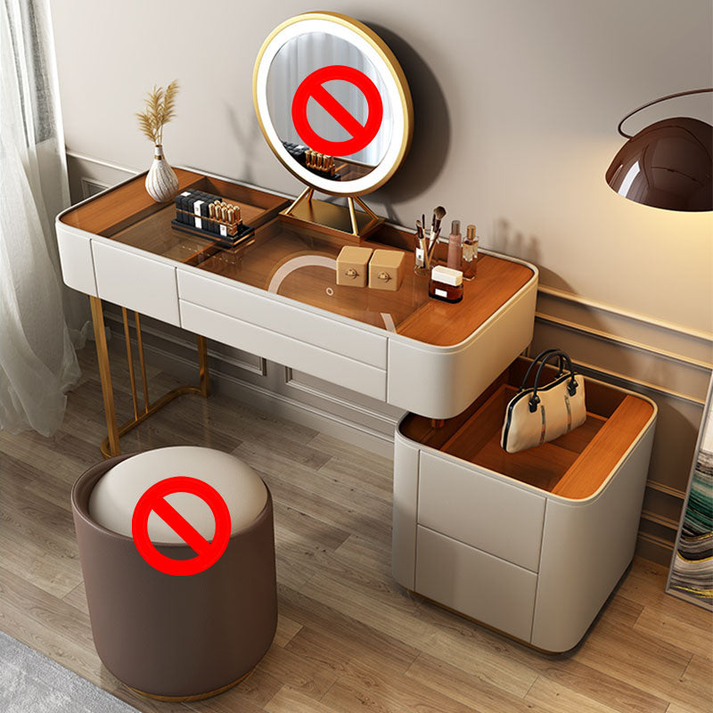 Tables de vanité en faux cuir