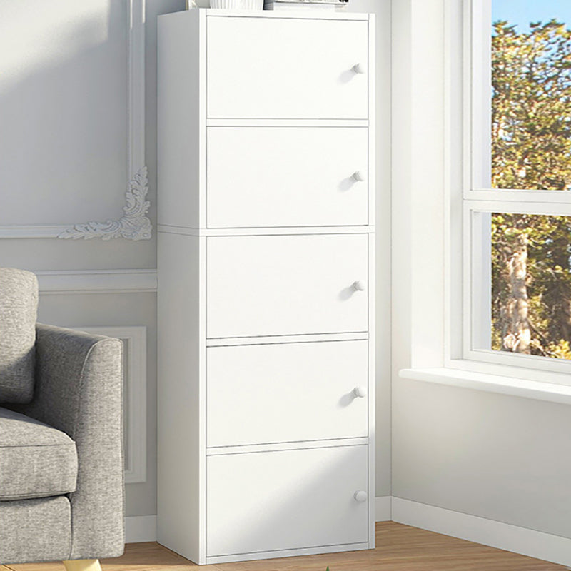 Contemporáneo Matte Dessistado de almacenamiento de madera vertical Cofre de almacenamiento