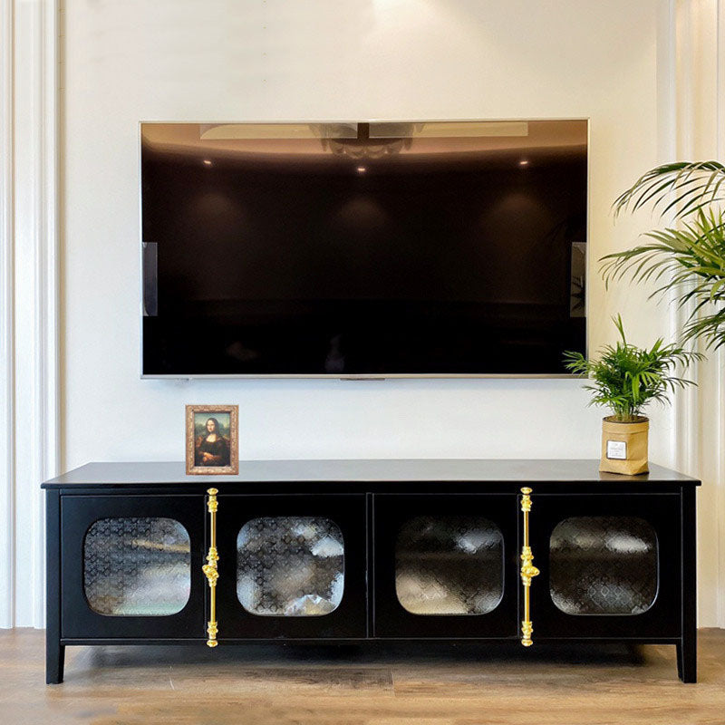 Stand industriale TV a 4 porte 21.65 "H Console TV metal in nero