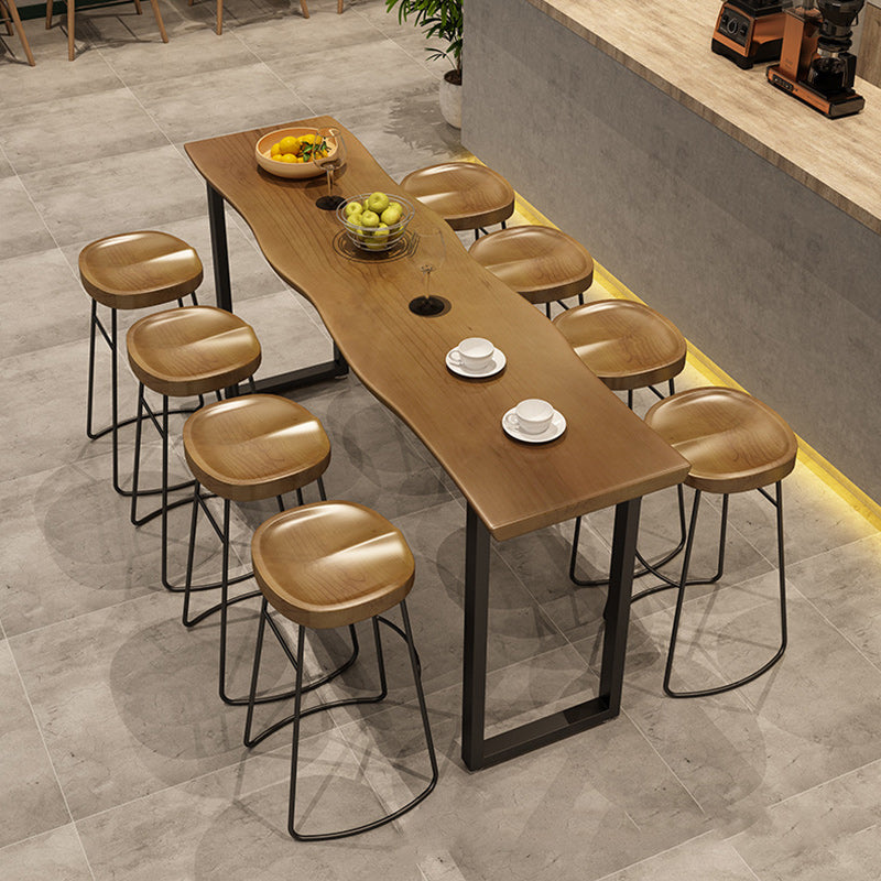 Industrielle 1/2/9 Stücke Tisch Set Rechteck -Stange Tisch mit hohen Stühlen