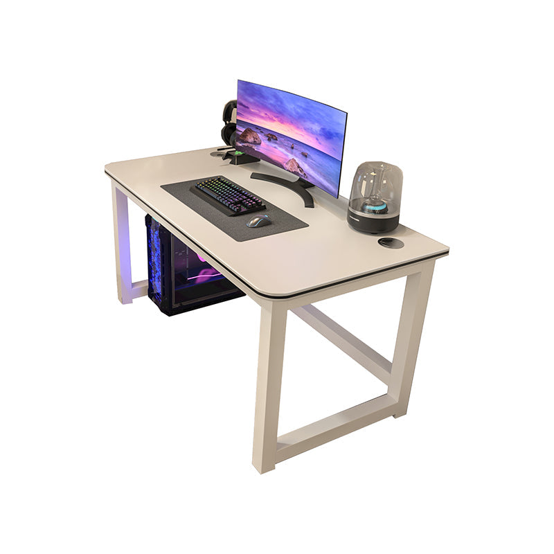 Escritorio de computadora contemporáneo escritorio de madera rectangular escritorio de oficina en acabado mate