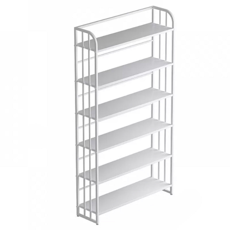 Standard Steel Bookshelf Modern Bookcase Storage and Display Shelves 47.2"L x 11"W x 71.7"H White Clearhalo 'Bookcases' 'furn' 'furn_bookcases' 'Furniture' 'Office Furniture' 5742159
